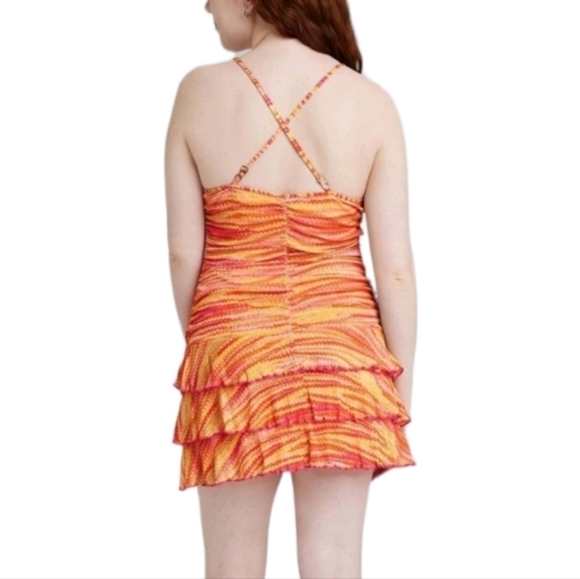 Women's Sleeveless Ruched Front Tiered Dress | Wild Fable | Large - Picture 12 of 12